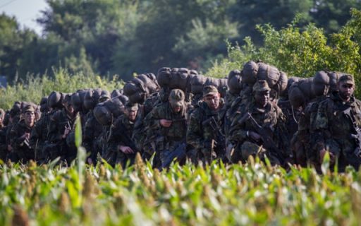 Rekruten beim Marsch (Quelle: Luftwaffe/Schrief)