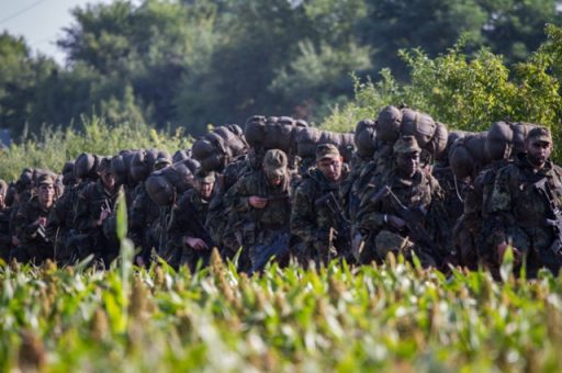 Rekruten beim Marsch (Quelle: Luftwaffe/Schrief)