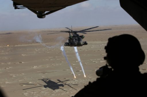 Die CH-53 im scharfen Schuss (Quelle: Luftwaffe/Michael Seidel)