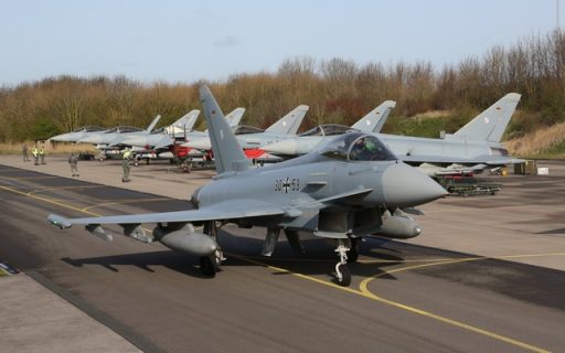 Eurofighter des TaktLwG 31“B“ rollt zum Start (Quelle: Luftwaffe/Ulrich Metternich)