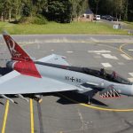 Gut erkennbar: Das „R“ des Richthofen-Geschwaders auf rotem Grund an Heck und Seitenleitwerk. (Quelle: Luftwaffe/Daniel Redell)