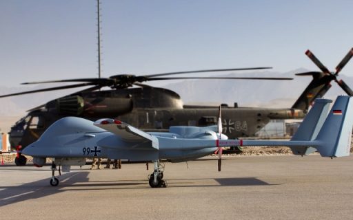 Das unbemannte Aufklärungssystem Heron 1 ist für die Soldaten im Einsatz das Auge und Ohr am Himmel. (Quelle: Cassidian Airborne Solutions/Archiv)