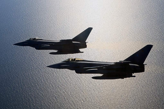 Viele Trainings-Flüge des Waffenlehrerkurses finden über der Ostsee statt. (Quelle: Luftwaffe/Stefan Petersen)