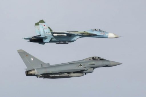 Bei den meisten A-Scrambles wurden russische Kampfjets abgefangen. Hier eine Suchoi Su-35 Flanker. (Quelle: Luftwaffe/PAO VAPB)