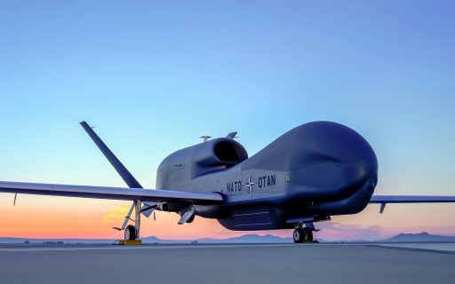 Nestbau für den Global Hawk