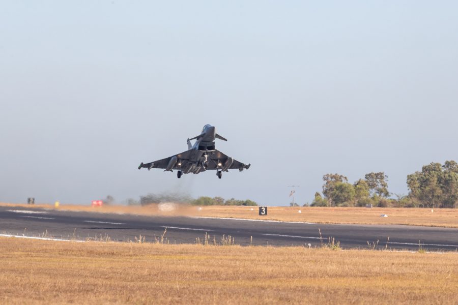 Erster Start eines deutschen Eurofighter auf der RAAF Base Darwin, Australien